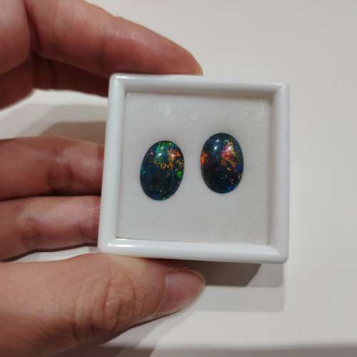 三層夾層澳寶散石1對(未經鑲嵌) Opal Triplet Loose Stone 1 Pair