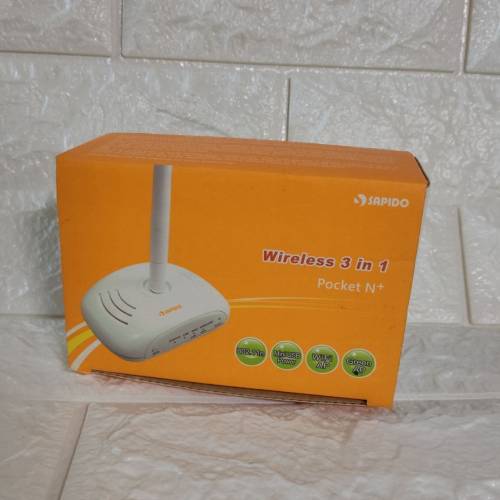 95%新行貨勁好用SAPIDO RB-1602 旅行私人迷你分享三合一 wi-fi路由器 全套有盒 台灣...