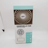 全新行貨勁大風MINI HANDHELD FAN 4寸USB充電手機座風扇 白色