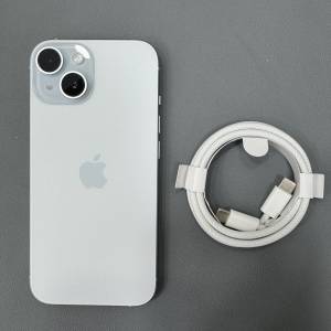 99%New iPhone 15 128GB 藍色 香港行貨 電池100% 有配件 自用首選超值