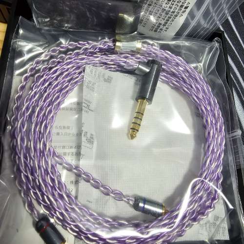 全新Pentaconn Wistaria 紫藤MMCX 4.4 日本製耳機升級線