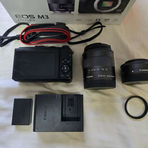 CANON EOS M3 Kit set (18-55mm) + EF-M 22mm + EOSM接環