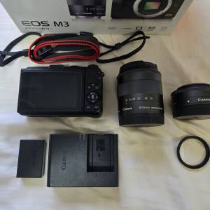 CANON EOS M3 Kit set (18-55mm) + EF-M 22mm + EOSM接環