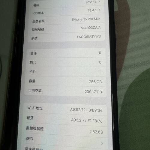 Iphone 15 Pro Max 256GB