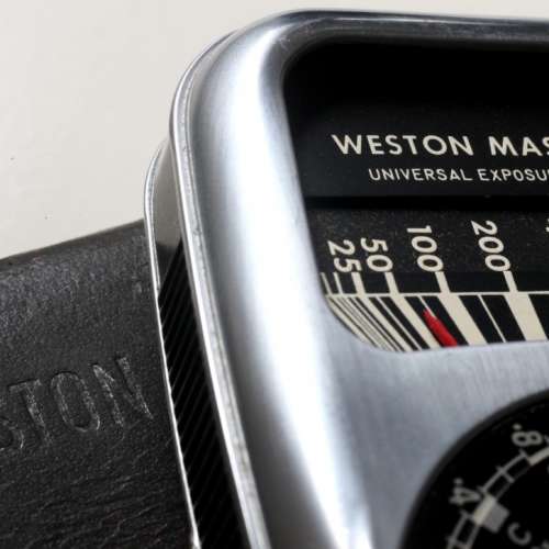 Weston Master III 美國製造 產於1956年 古董測光表 連原庒真皮硬身牛皮套