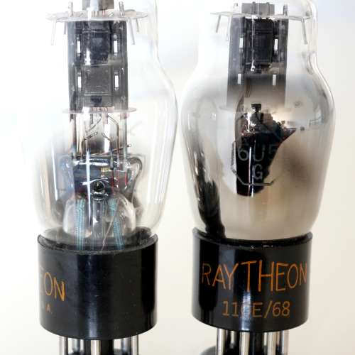 Raytheon 橙字 6J5G (世上最佳音質驅動管)  美國1940-45年製造