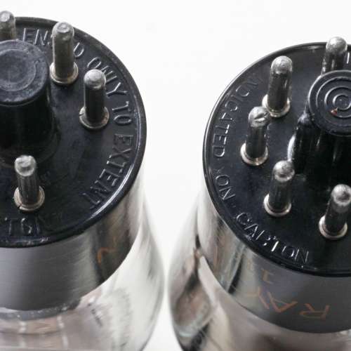 Raytheon 橙字 6J5G (世上最佳音質驅動管)  美國1940-45年製造