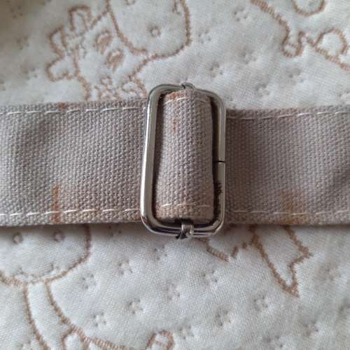 全新米色餃子包 休閒斜跨包 斜孭袋 側背袋 簡約韓版帆布包 郵差包 單肩包