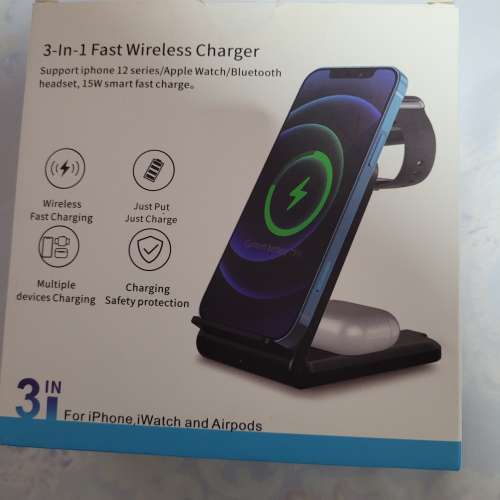 3-in-1 Fast wireless Charger 15w fast charging