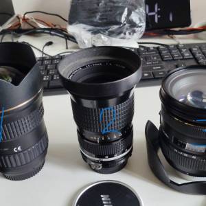 放四支原廠NIKON AF或TOKINA  AFS(NIKON 用)廣角變焦鏡=$6200(全部)
