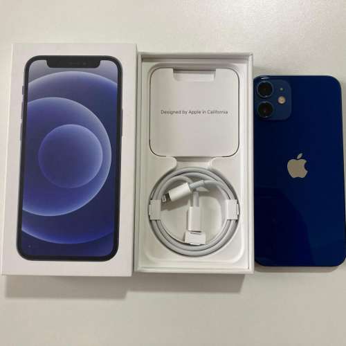全新 藍色 iPhone 12 mini 64gb 無鎖 原裝無拆 英/澳/日/歐版 90日保養 whatapp 64...
