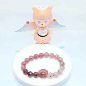 清貨特價-漸變草莓晶貓爪設計款手鏈 Strawberry Quartz Styled Bracelet