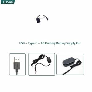 TUSAR USB + Type-C + AC Dummy Battery Supply Kit For SONY NP-FW50 外接電源供...