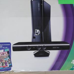 xbox360S + kinect 套裝+3隻遊戲