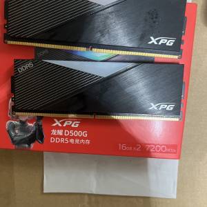 XPG 16gb 2條 7200MT/s