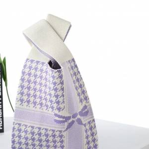 全新蝴蝶結針織手挽袋 (淺紫），包本地平郵