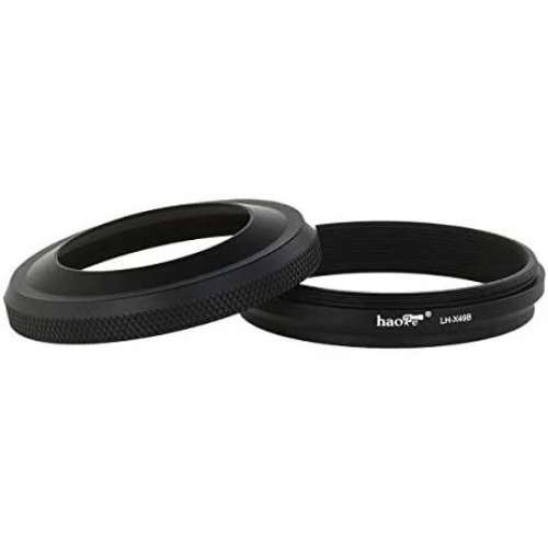 Metal Ultra-Thin Lens Hood with Adapter Ring And UV Filter  For FujiFilm X100V