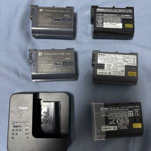 Nikon en-el 15 en-el 15c電池5粒 連原廠mh-34 快速充電器
