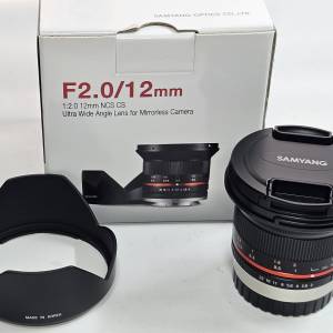 Samyang 12mm f2.0 for fujifilm X-mount 手動鏡頭