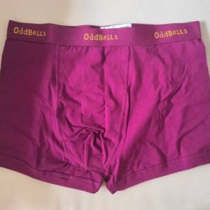 全新 OddBalls 男裝 紫紅色 棉質 內褲 底褲 Underwear Boxer L