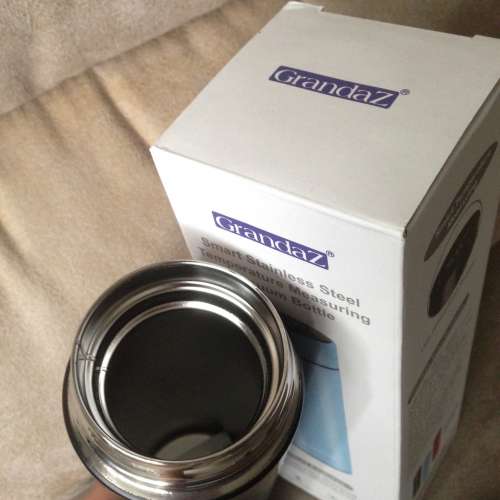 GRANDAZ Smart Stainless Steel Temperature Measuring Vacuum Flask 480ml BLACK NEW