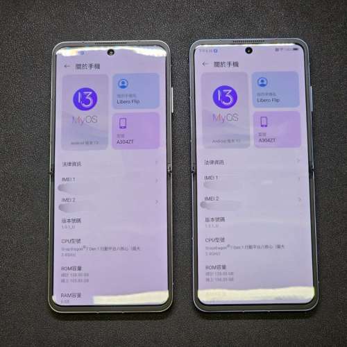 日版 ZTE Libero Flip 5G (6+128GB) A304ZT 白色 Nubia 6GB+128GB