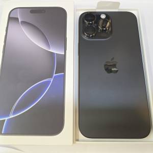 Iphone 16 Pro max行機512gb黑色全套有盒。新機一樣完美無花，電池健康度100%
