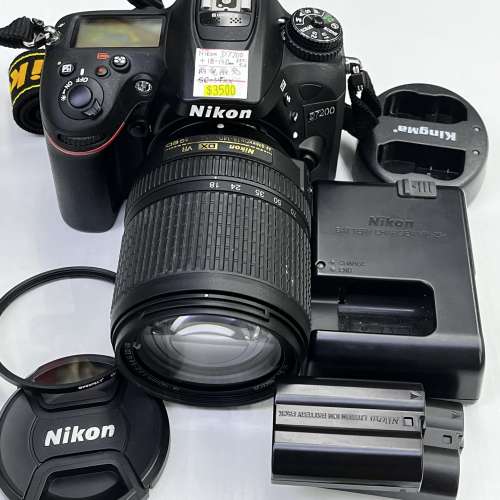 90% New Nikon D7200 連18-140mm f3.5-5.6G VR 套裝相機, 深水埗門市可購買