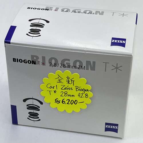 全新水貨 Carl Zeiss BIOGON T* 28mm f2.8 手動鏡頭, 深水埗門市可購買