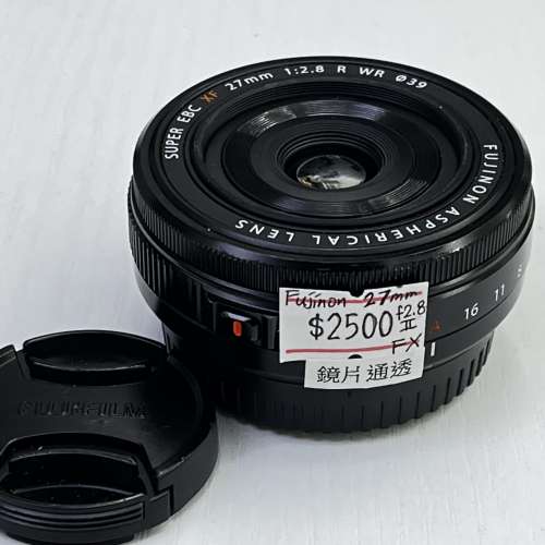 95% New Fujifilm Super EBC XF 27mm f2.8 R WR 自動對焦鏡頭, 深水埗門市可購買