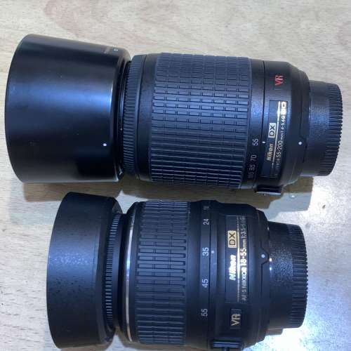 放Nikon Dx 18-55mm VR +55-200mm DX 鏡頭9成新鏡清新净
