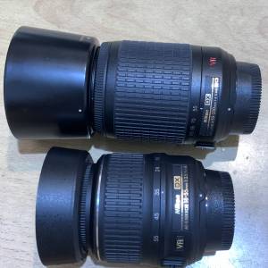 放Nikon Dx 18-55mm VR +55-200mm DX 鏡頭9成新鏡清新净