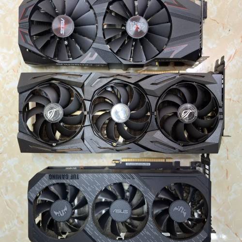 三張asus gtx 2070s 1660s 1070ti