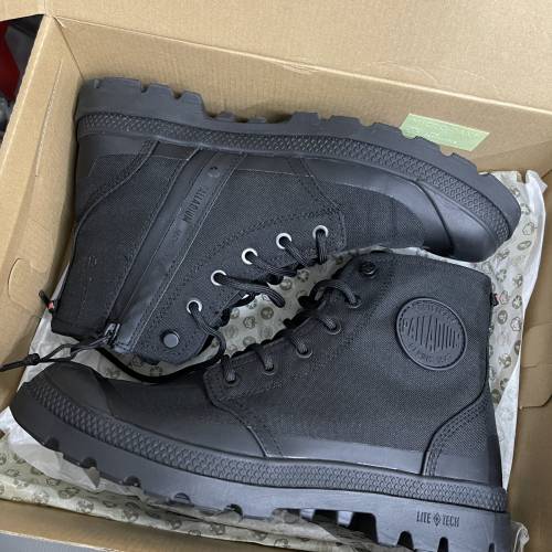 palladium pampa rcyl lt+wp+zip 全黑防水鞋水靴us8