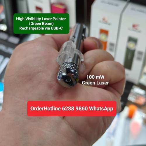 高能見度綠激光筆/LED電筒 High Visibility Laser Pointer 100mW/LED Flashlight. ...