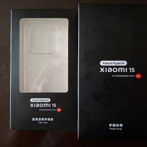 Mi小米15原廠晶瑩手機殼連原廠掛頸繩 [***100%全新未拆盒] (***代老友賣)