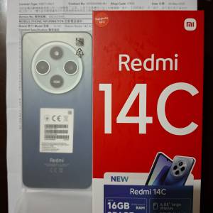 Redmi紅米14C [8+256G版] *99.99%新 *藍色 *香港原廠行貨[*有正式單據,2025年5月26...