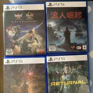 ps5 game 仁王 collection,浪人崛起, 臥龍：蒼天隕落,  returnal, Switch game 靈活...