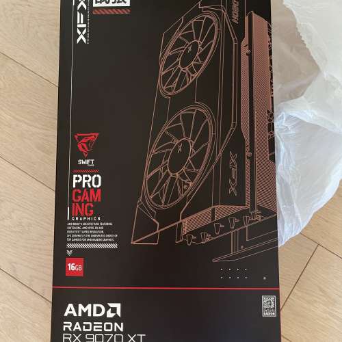 xfx 9070xt swift dual fan 雙風扇6熱管 今日先收貨