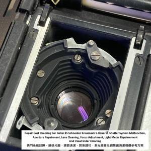 Repair Cost Checking For Rollei 35 快門系統故障、維修光圈、鏡頭清潔、對焦調校...
