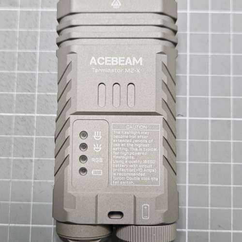 95％new ACEBEAM M2-X 超光 戰術充電電筒 LED泛光 3200流明 聚光500米