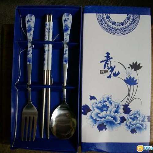御用國粹(青花瓷)餐具1套