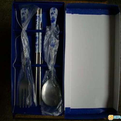 御用國粹(青花瓷)餐具1套