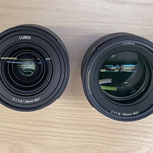 L-mount 大光圈旅行孖寶 Lumix S24 f1.8 及 S85 f1.8 (99%新淨)