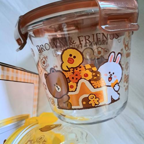 Brown & Friends 玻璃食物盒 （一套2件）