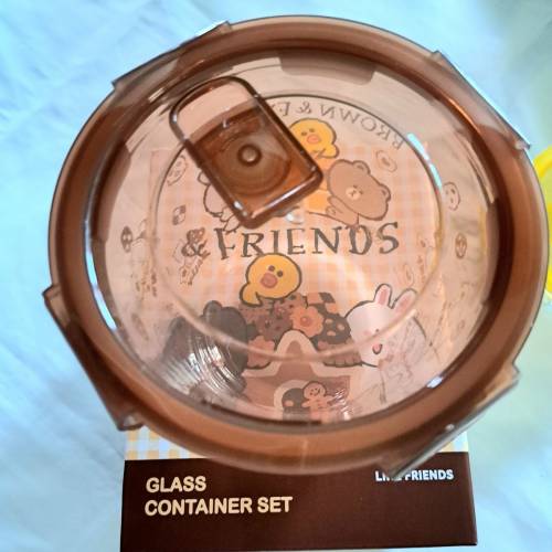 Brown & Friends 玻璃食物盒 （一套2件）