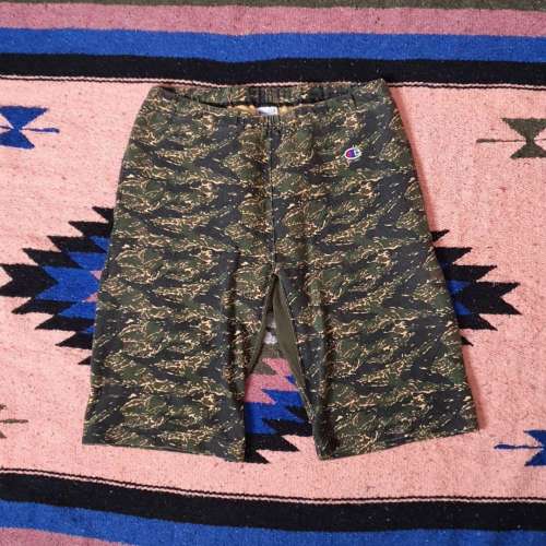 Vintage Champion REVERSE WEAVE Camo short pant air max usa nba stussy