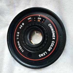 日本 38mm f2.8  chinonex color Lens ,由Chinon小型 菲林機拆下