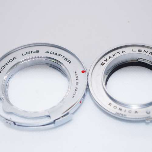 Rare and minty older Konica F mount lens adapters