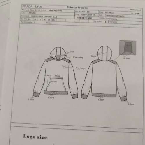 全新PRADA棉質衛衣